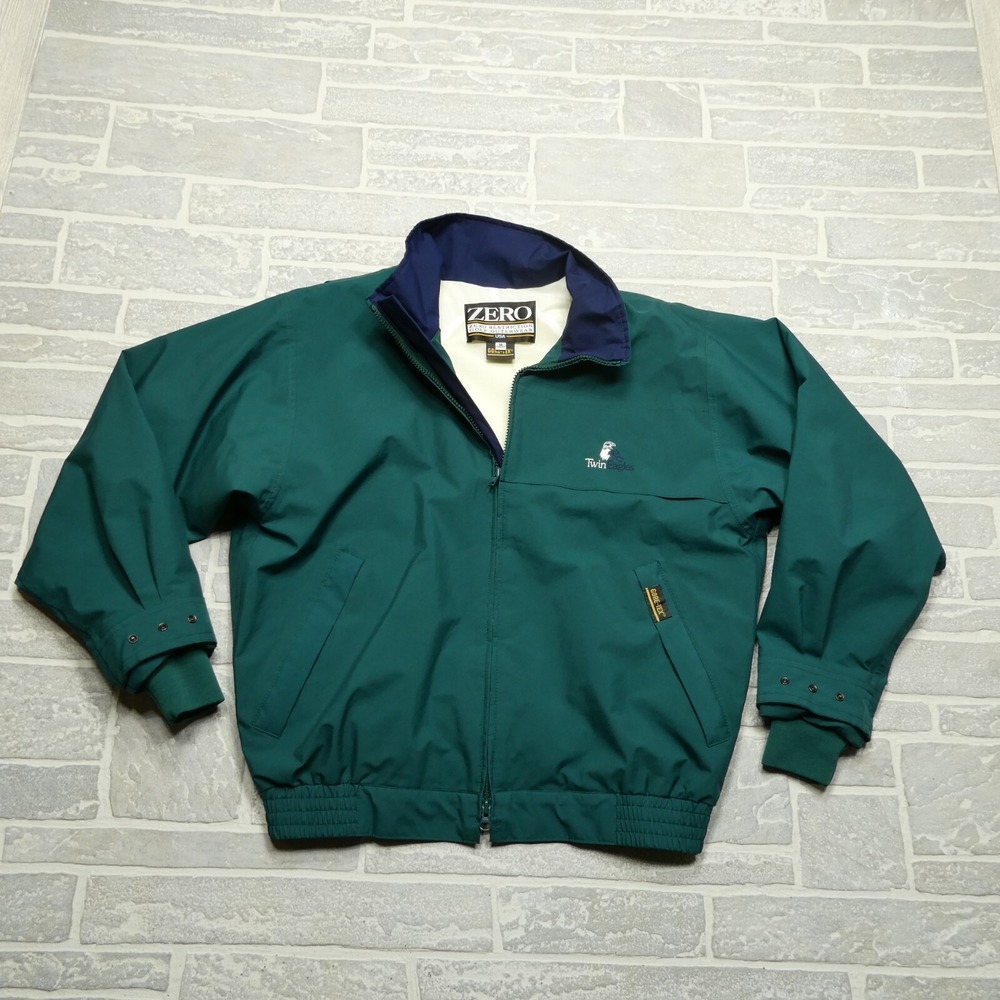 Zero Restrictions Golf Jacket Womens Medium Green Waterproof Breathable Full Zip